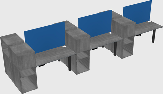 Shared electric desk + cabinet