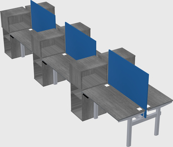 Shared electric desk + cabinet