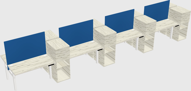 Shared electric desk + cabinet