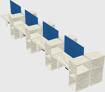 Shared electric desk + cabinet