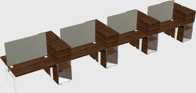 Shared electric desk + cabinet