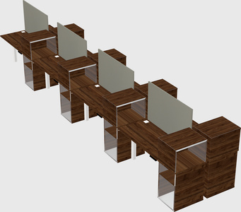 Shared electric desk + cabinet