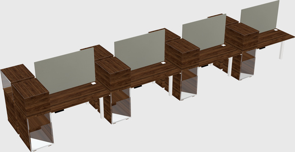 Shared electric desk + cabinet