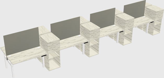 Shared electric desk + cabinet