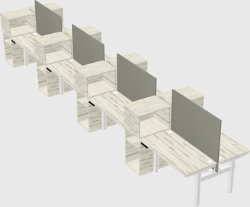 Shared electric desk + cabinet