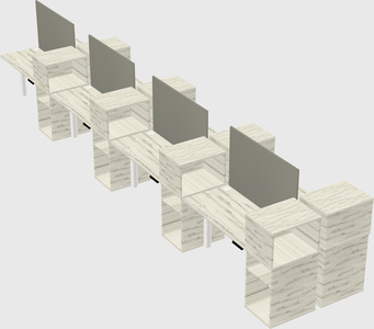 Shared electric desk + cabinet