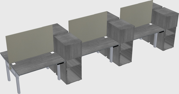 Shared electric desk + cabinet