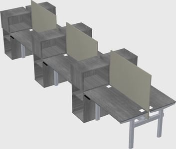 Shared electric desk + cabinet