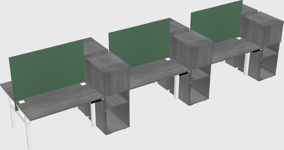 Shared electric desk + cabinet