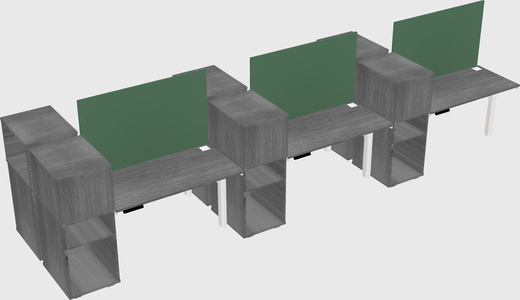 Shared electric desk + cabinet