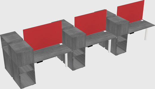 Shared electric desk + cabinet
