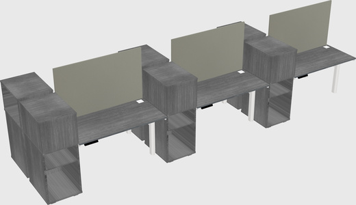 Shared electric desk + cabinet