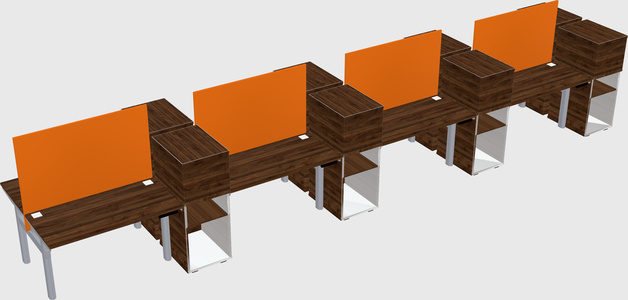 Shared electric desk + cabinet