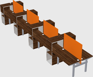 Shared electric desk + cabinet