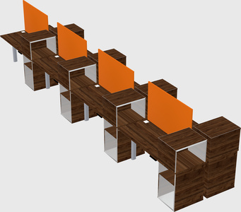 Shared electric desk + cabinet