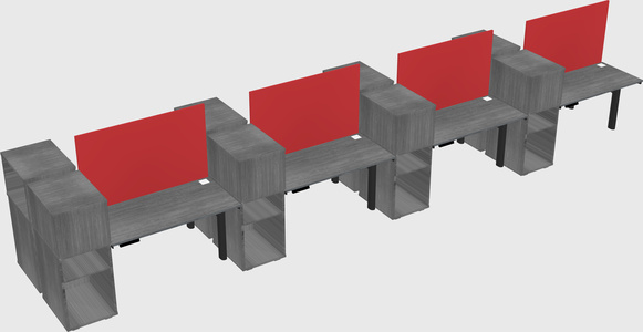 Shared electric desk + cabinet