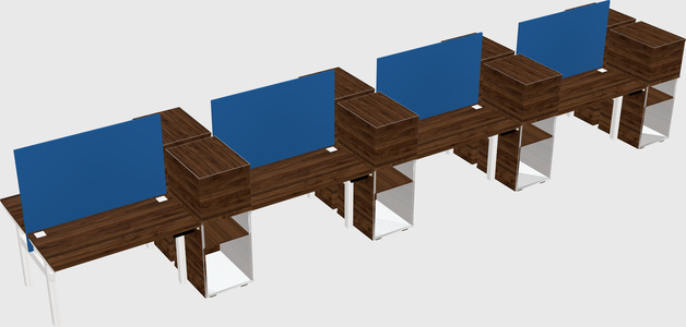 Shared electric desk + cabinet