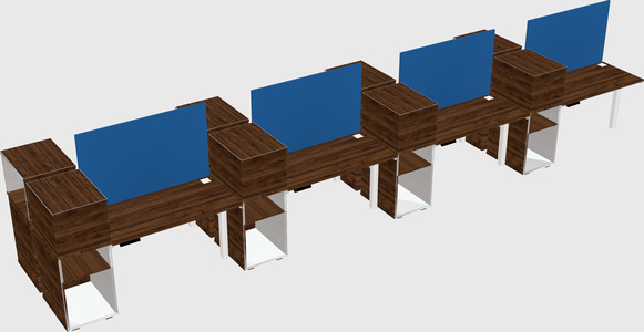 Shared electric desk + cabinet