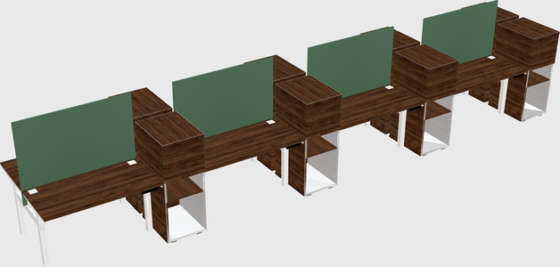 Shared electric desk + cabinet