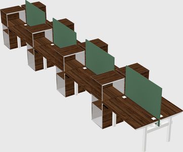 Shared electric desk + cabinet
