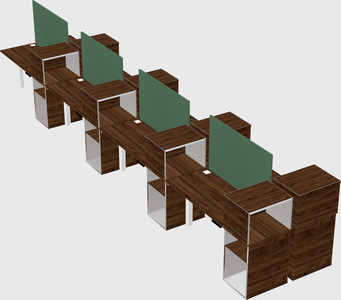 Shared electric desk + cabinet