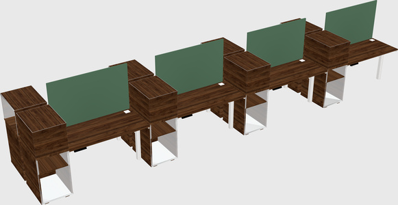 Shared electric desk + cabinet