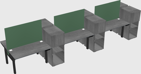 Shared electric desk + cabinet