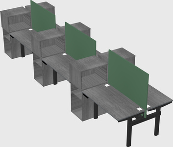 Shared electric desk + cabinet