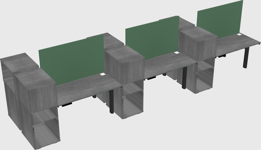 Shared electric desk + cabinet