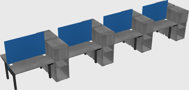 Shared electric desk + cabinet