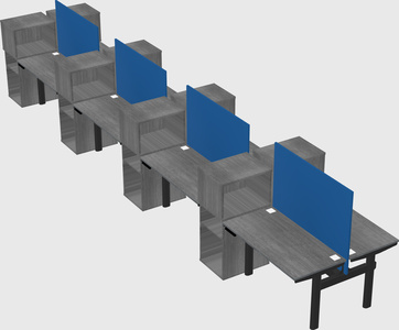 Shared electric desk + cabinet