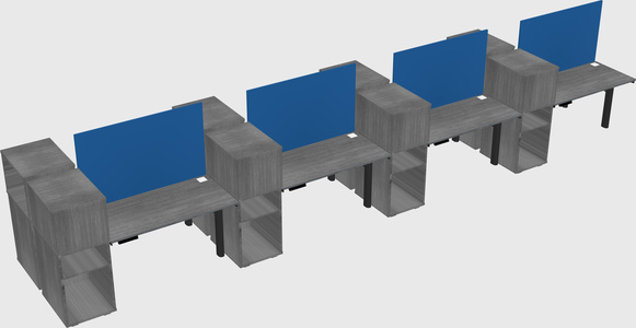 Shared electric desk + cabinet