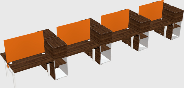 Shared electric desk + cabinet