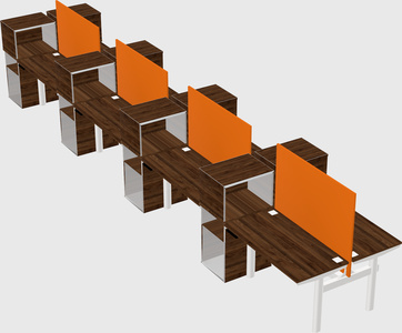 Shared electric desk + cabinet
