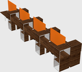 Shared electric desk + cabinet