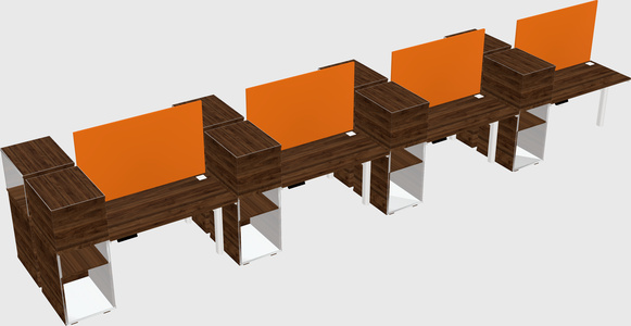 Shared electric desk + cabinet