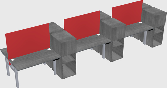 Shared electric desk + cabinet