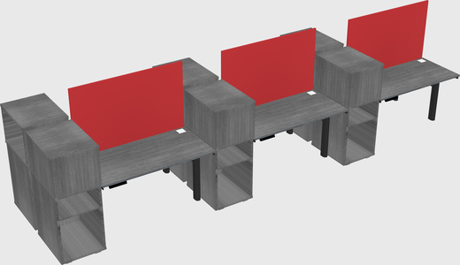 Shared electric desk + cabinet