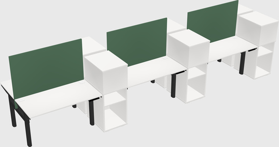 Shared electric desk + cabinet