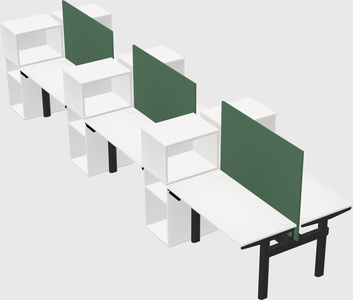 Shared electric desk + cabinet