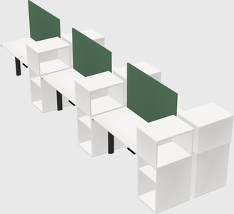 Shared electric desk + cabinet