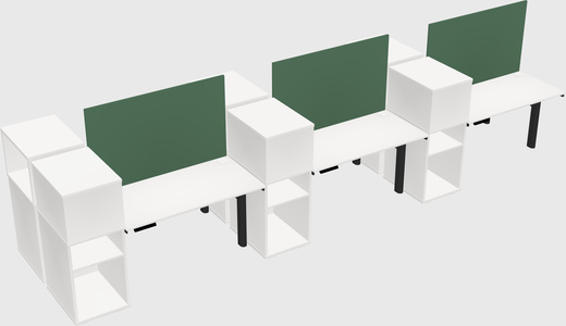 Shared electric desk + cabinet