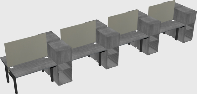 Shared electric desk + cabinet