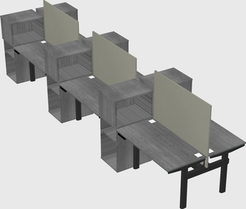 Shared electric desk + cabinet
