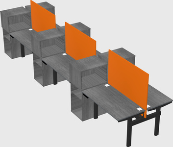 Shared electric desk + cabinet