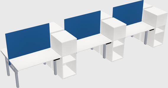 Shared electric desk + cabinet