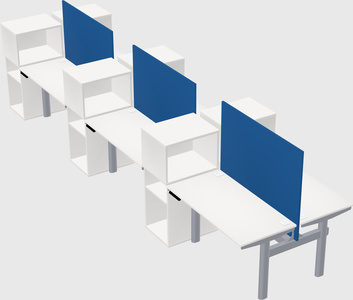 Shared electric desk + cabinet