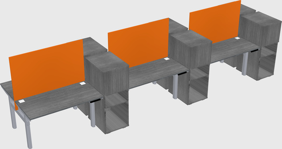 Shared electric desk + cabinet