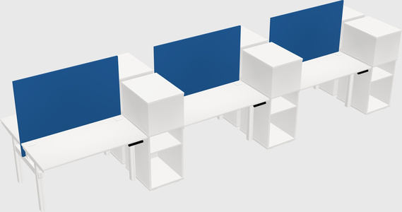 Shared electric desk + cabinet