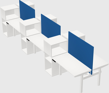 Shared electric desk + cabinet